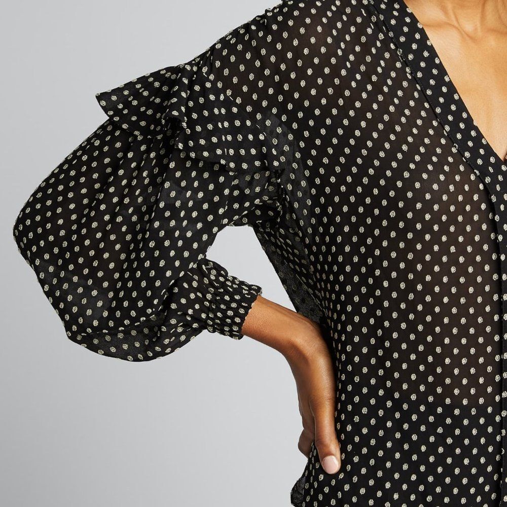 DEREK LAM 10 CROSBY Kaena Ruffled Blouse